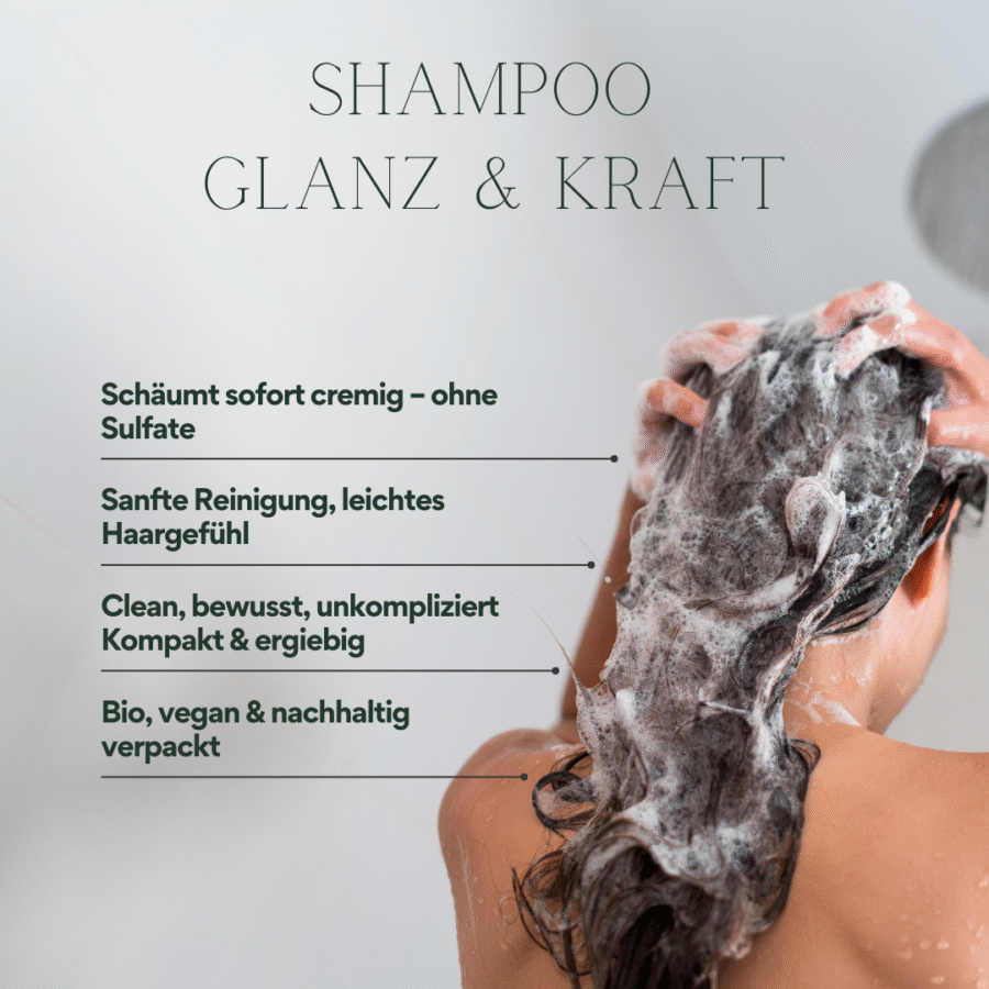 fester shampoo-bar mit cremigem schaum ohne sulfate