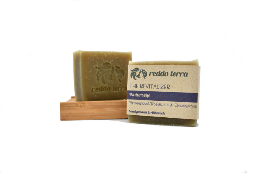 Natural soap nettle rosemary macadamia handmade zero wa