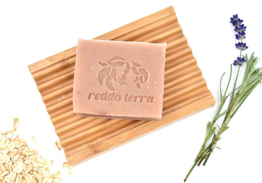 hafer und lavender peeling naturseife mit Lila Tonerde vegan plastikfrei