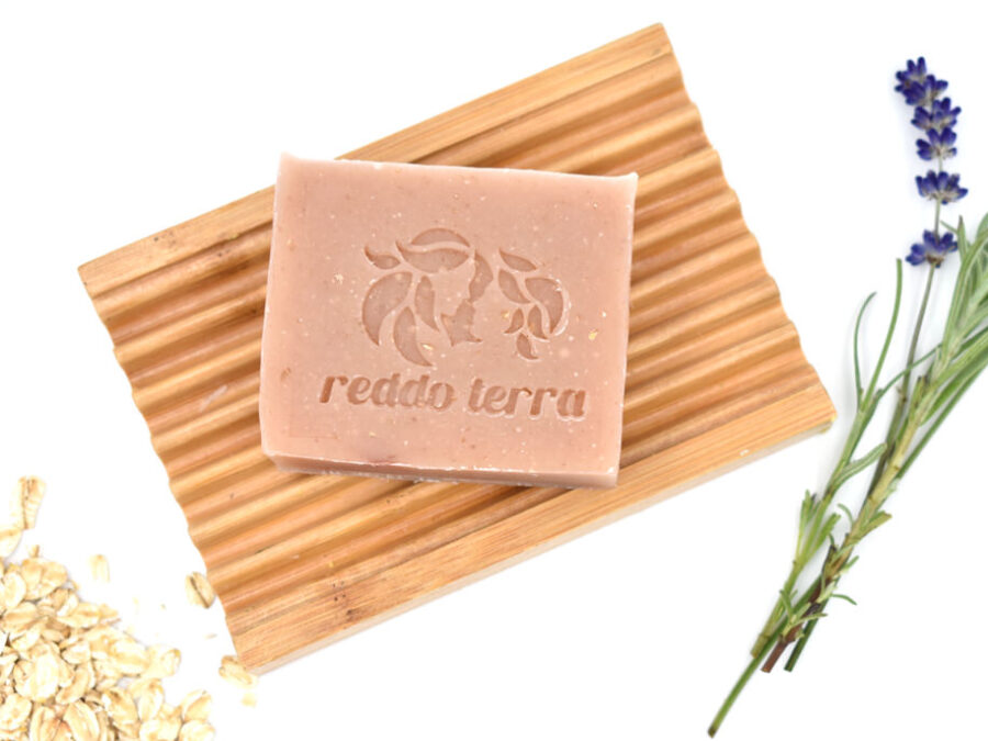 hafer und lavender peeling naturseife mit Lila Tonerde vegan plastikfrei
