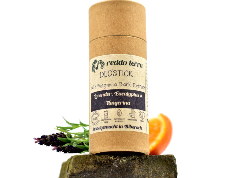 Lavendel, Eukalyptus & Mandarine Deostick mit Magnesium - Naturkosmetik