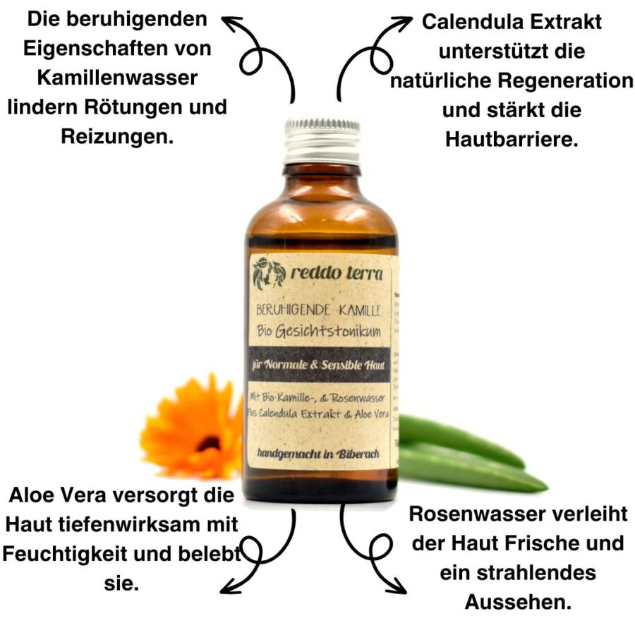 Beruhigende Kamille | Bio Gesichtstonikum für normale & sensitive Haut – Bild 2