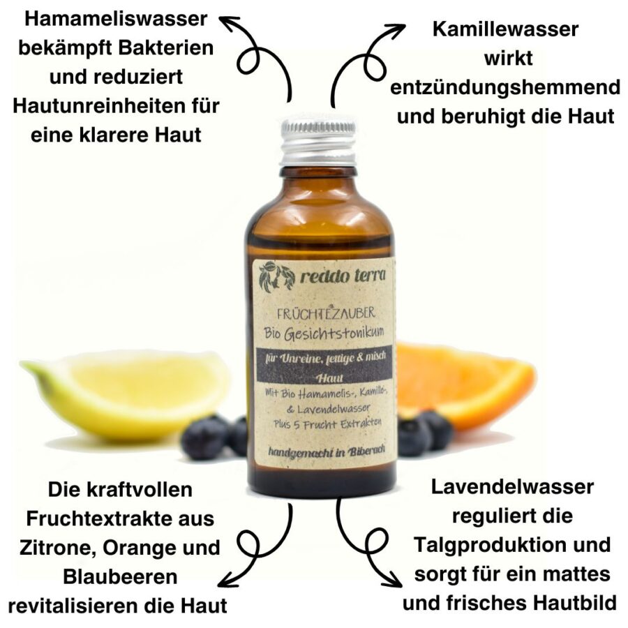 Früchtezauber  | Bio Gesichtsserum mit sanftem Fruchtextrakt & Hydrolaten – Bild 3