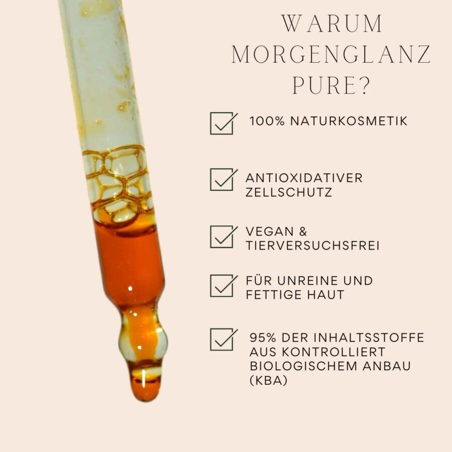Morgenglanz Gesichtsöl – Antioxidativer Schutz mit Astaxanthin, Himbeersamenöl, Vitamin C Palmitate & Jojobaöl für strahlende Haut. Vorteile.