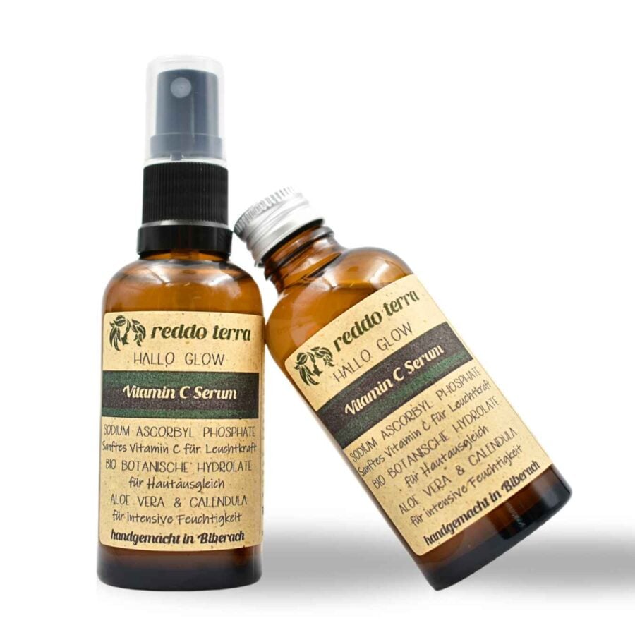 Vitamin C Serum für unreine, fettige & reife Haut – mit astabilisiertem Vitamin C, Aloe Vera & Calendula.