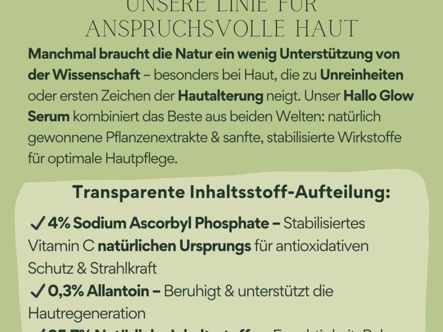 Vitamin C Serum mit 4% stabilisiertem Vitamin C & natürlichen Pflanzenextrakten für unreine & reife Haut.