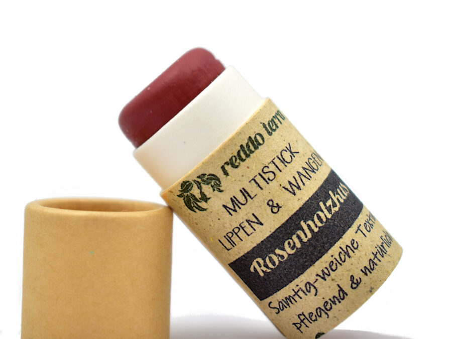 Lippenpflege Stick ohne Titandioxid – Rosenholzkuss